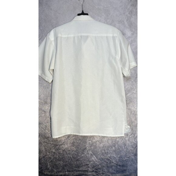 Tony‎ Blake White Polyester Short Sleeve Button Up Casual Mens White Large - Picture 2 of 10